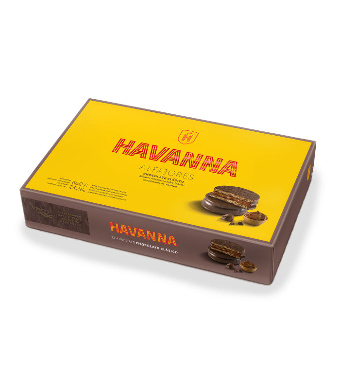 Alfajor HAVANNA de Chocolate x 12 unidades.