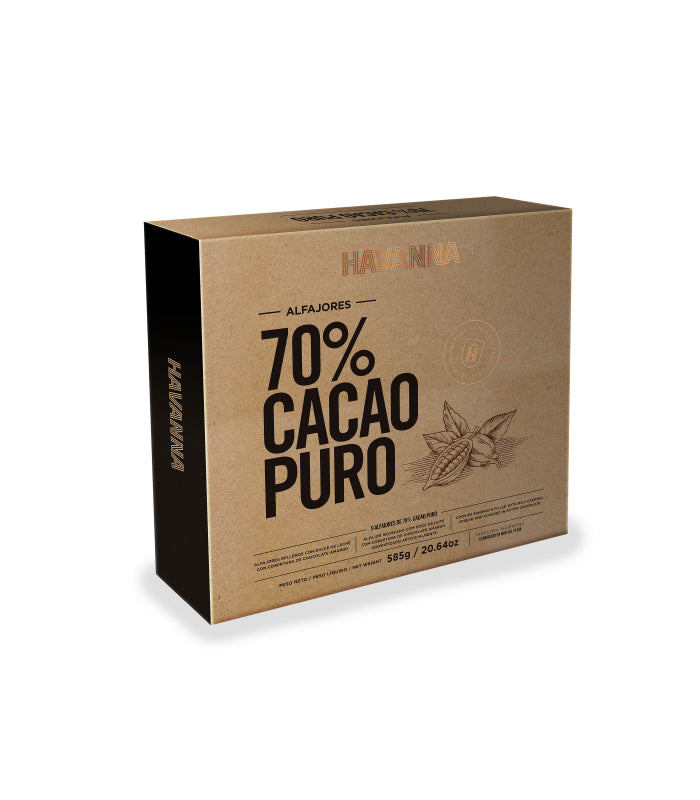Alfajor HAVANNA 70% cacao puro x 9 unidades.
